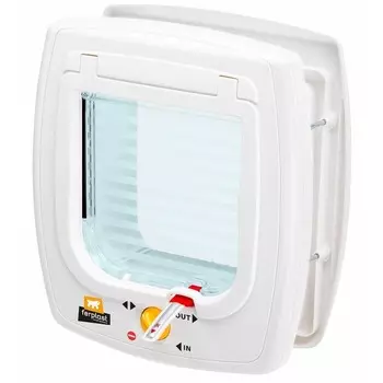 Ferplast Swing 7 Set дверка для животных, с магнитом, белая - 22,5x10,4xh25,2 см, размер прохода - 13,5x13,7 см Словения 1 уп. х 1 шт. х 0.615 кг