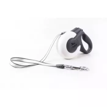 Fida Mars Рулетка 5м трос для собак мелких пород до 15 кг белая/черная премиум для всех возрастов породы мелкого размера Китай 1 уп. х 1 шт. х 0.3 кг