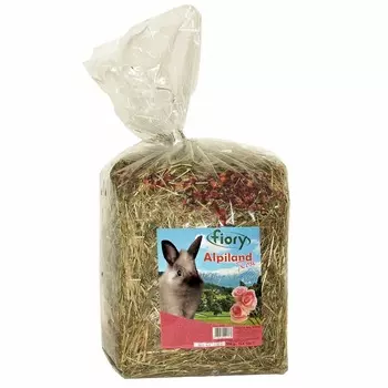 Fiory сено Альпийское Alpiland Rose с розой 500 г повседневный для всех возрастов Импортный корм 1 уп. х 1 шт. х 0.625 кг