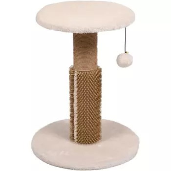 Flamingo Bea Cream когтеточка-столбик, джут, резина, плюш, бежевый - 32 x 32 x 40,5 см для всех возрастов Китай 1 уп. х 1 шт. х 2.02 кг