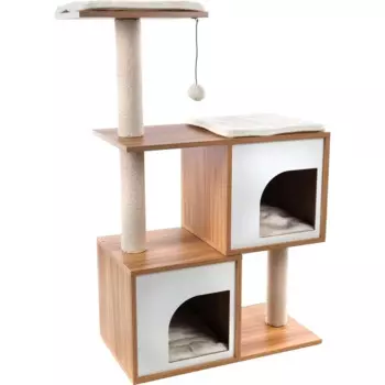 Flamingo Dana домик-когтеточка коричневый, белый - 107 х 74 х 35 см для всех возрастов Китай 1 уп. х 1 шт. х 17.41 кг