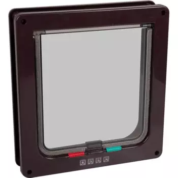 Flamingo дверца для больших кошек PORTA 4, коричневый, 21х22,7х4,9 см для всех возрастов Китай 1 уп. х 1 шт. х 0.49 кг