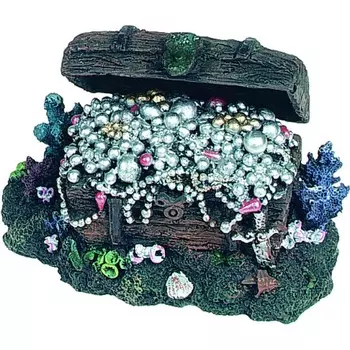 Flamingo грот "Сундук с драгоценностями" - 14,5 см х 8,5 х 9 см Китай 1 уп. х 1 шт. х 0.24 кг