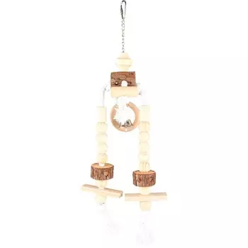 Flamingo игрушка для птиц, деревянная с колокольчиком - 40 см Китай 1 уп. х 1 шт. х 0.12 кг