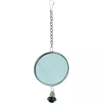 Flamingo игрушка для птиц "Зеркало с колокольчиком", круглое, серебро для всех возрастов Китай 1 уп. х 1 шт. х 0.05 кг