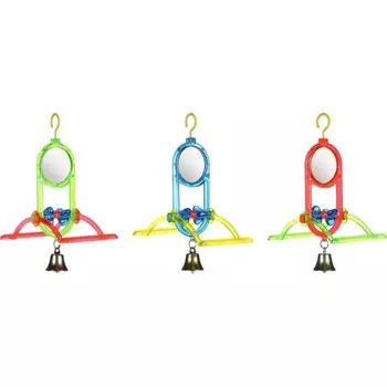 Flamingo игрушка для птиц, зеркало с жердочками и колокольчиком для всех возрастов Китай 1 уп. х 1 шт. х 0.055 кг