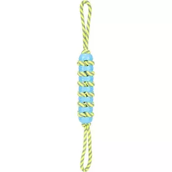 Flamingo игрушка Tofla "Палочка с веревкой", голубой, желтый - 55 x 5 x 5 см Китай 1 уп. х 1 шт. х 0.27 кг