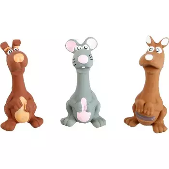 Flamingo игрушки для собак SKIPPY, с пищалкой, латекс, в ассортименте, 11 см для всех возрастов породы мелкого размера Китай 1 уп. х 1 шт. х 0.03 кг