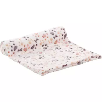 Flamingo Kiki подстилка-плед для кошек и собак, белый с рисунком лапки, флис - 100 х 150 см для всех возрастов для всех пород Китай 1 уп. х 1 шт. х 0.41 кг