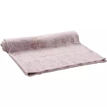 Flamingo Lalia подстилка-плед для кошек и собак, розовый с рисунком лапки, флис - 150 х 200 см для всех возрастов для всех пород Китай 1 уп. х 1 шт. х 0.8 кг