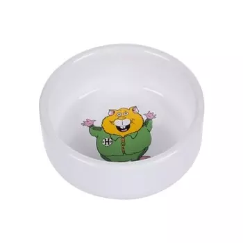 Flamingo Marmo миска керамическая для мелких животных, белая - 125 мл, 8,5 х 3,5 см для всех возрастов для всех пород Китай 1 уп. х 1 шт. х 0.13 кг