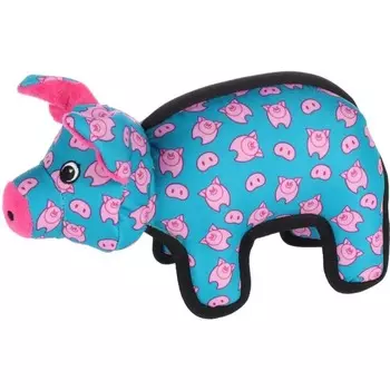 Flamingo Strong Stuff "Поросенок" игрушка для собак, повышенной прочности, синий - 29 см для всех возрастов породы крупного размера Китай 1 уп. х 1 шт. х 0.27 кг