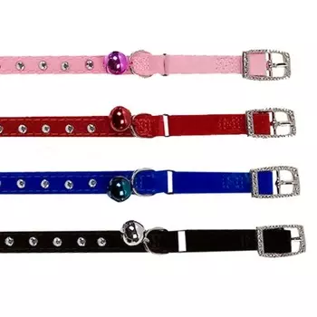 Flamingo Velours Diamond ошейник для кошек, нейлон, в ассортименте - 30 см для всех возрастов Китай 1 уп. х 1 шт. х 0.02 кг