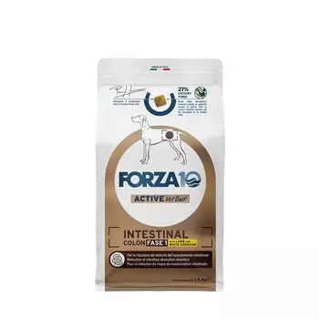 Forza10 Active Vet Diet Intestinal Colon Fase 1 сухой корм для собак всех пород, с ягненком и белым сорго - 1,5 кг ветеринарный супер премиум без курицы для взрослых с ягненком для всех пород мешок Италия 1 уп. х 1 шт. х 1.5 кг