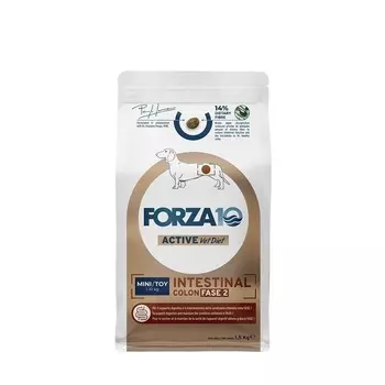 Forza10 Active Vet Diet Intestinal Colon Fase 2 Mini/Toy сухой корм для собак мелких пород, с рыбой - 1,5кг ветеринарный супер премиум без курицы для взрослых с рыбой породы мелкого размера мешок Италия 1 уп. х 1 шт. х 1.5 кг