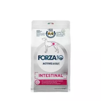 Forza10 Active VetDiet Intestinal Mini/Toy сухой корм для собак всех пород, при проблемах с пищеварением, с рыбой - 1,5 кг ветеринарный супер премиум без курицы для взрослых с рыбой для всех пород мешок Италия 1 уп. х 1 шт. х 1.5 кг