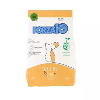 Forza10 Maintenance Sterilized сухой корм для стерилизованных кошек, с курицей - 1 кг ветеринарный для взрослых с курицей мешок Италия 1 уп. х 1 шт. х 1 кг