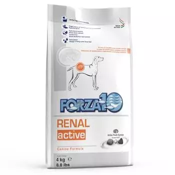 Forza10 Renal Active Line для взрослых собак всех пород при острой и хронической почечной недостаточности, хронической сердечной недостаточности - 4 кг диетические супер премиум для взрослых с рыбой породы мелкого размера мешок Импортный корм 1 уп. х 1 шт. х 4 кг