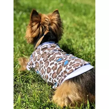 Футболка OSSO-fashion Леопард для собак любого возраста миниатюрных мелких и средних пород - р. 28 для всех возрастов породы мелкого размера Россия 1 уп. х 1 шт. х 0.025 кг