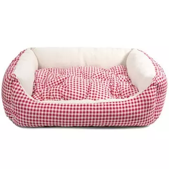 Gamma лежанка для животных "Кантри", красная, размер M - 520х450х170мм для всех пород Россия 1 уп. х 1 шт. х 0.9 кг