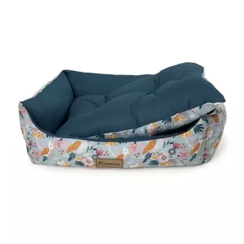 Gamma лежанка для животных прямоугольная "Птички", размер М - 520х450х170мм для всех пород Россия 1 уп. х 1 шт. х 0.6 кг