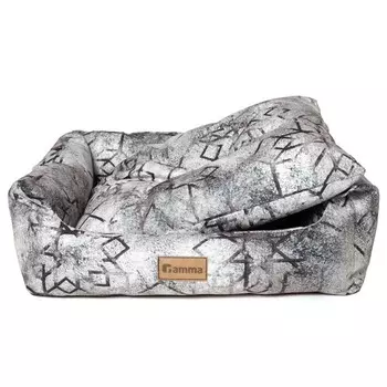Gamma лежанка для животных прямоугольная "Руна", размер M - 520х450х170мм для всех пород Россия 1 уп. х 1 шт. х 0.9 кг