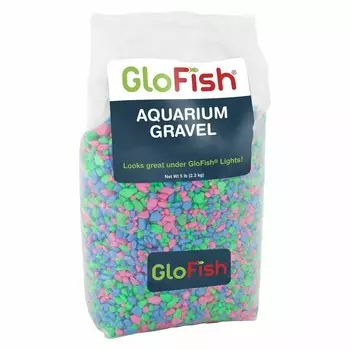 Glofish грунт для аквариума розовый, зеленый и синий с флуоресцентными GLO частицами - 2,26 кг США 1 уп. х 1 шт. х 2.26 кг