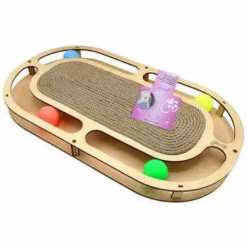 Glory Life игровой комплекс для кошек Стадион с шариками и когтеточкой из каната, 49х27х3,6 см для всех возрастов Россия 1 уп. х 1 шт. х 0.5 кг