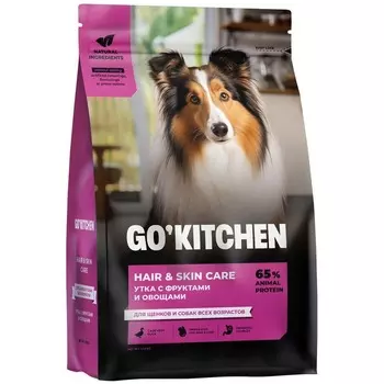 Go Kitchen сухой корм для щенков и собак всех возрастов, с уткой - 1,59 кг холистик беззерновые для всех возрастов с уткой для всех пород мешок Российский корм 1 уп. х 1 шт. х 1.59 кг