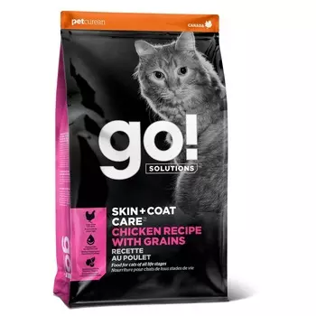 GO! Skin + Coat Chicken сухой корм для котят и кошек, с курицей, фруктами и овощами повседневный супер премиум холистики для взрослых с фруктами мешок Канада 1 уп. х 1 шт. х 7.26 кг