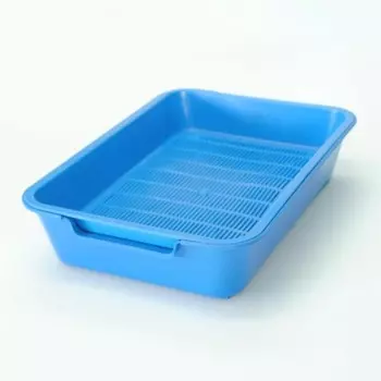 Homecat Бюджет лоток для кошек с сеткой на ножках 2 см синий - 37х27х8 см для всех возрастов Россия 1 уп. х 1 шт. х 0.41 кг