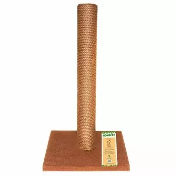 Homecat Макси когтеточка столбик, джут, цвет коричневый - 41х41х63 см для всех возрастов Россия 1 уп. х 1 шт. х 2 кг