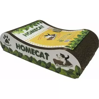 HOMECAT Мятная волна когтеточка из гофрокартона малая, 41х24х10 см для всех возрастов Россия 1 уп. х 1 шт. х 0.5 кг