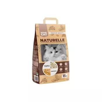 Homecat Naturelle Original наполнитель комкующийся, растительный, для кошачьих туалетов - 15 л для всех возрастов мешок Россия 1 уп. х 1 шт. х 6 кг