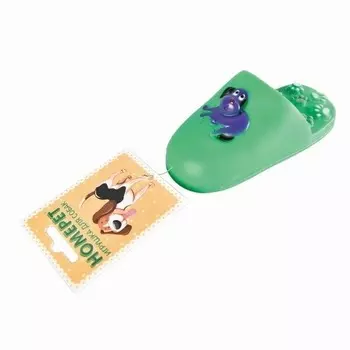 Homepet игрушка для собак тапок зеленый с пищалкой винил, 14,5х6х6 см Китай 1 уп. х 1 шт. х 0.058 кг