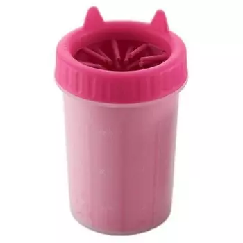 Homepet лапомойка для собак, малиновая, средняя 9,5х8х15 см Китай 1 уп. х 1 шт. х 0.275 кг