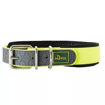 Hunter ошейник для собак Convenience Comfort 40 (27-35 см)/2 см биотановый мягкая горловина желтый неон премиум Германия 1 уп. х 1 шт. х 0.06 кг