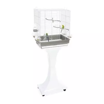 Imac Camilla клетка для птиц, белая с серым, на колесах и подставке, 50х30х57/129 см 1 уп. х 1 шт. х 4.52 кг