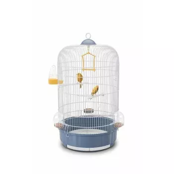 Imac Luna клетка для птиц круглая, пепельно-синяя, 40х65 см Италия 1 уп. х 1 шт. х 3.06 кг