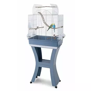 Imac Matilde клетка для птиц на колесах и подставке, синяя, 58х38х71/143 см Италия 1 уп. х 1 шт. х 7.1 кг