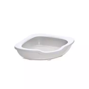 IMAC туалет-лоток для кошек, угловой, 51 х 51 х 15,5 см, светло-серый Италия 1 уп. х 1 шт. х 0.9 кг