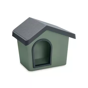 Imac Zeus 50 2ND Life будка для собак мелких пород и кошек 53х46х47, цвет оливковый, серый Италия 1 уп. х 1 шт. х 2.66 кг