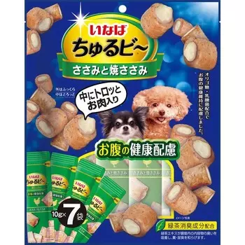 Inaba Churu лакомство запеченные трубочки для собак, для здоровья ЖКТ, с куриным филе - 10 г х 7 шт супер премиум для взрослых с курицей Китай 1 уп. х 1 шт. х 0.07 кг