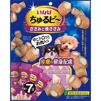 Inaba Churu лакомство запеченные трубочки для собак, для красоты кожи и шерсти, с куриным филе - 10 г х 7 шт супер премиум для взрослых с курицей Китай 1 уп. х 1 шт. х 0.07 кг