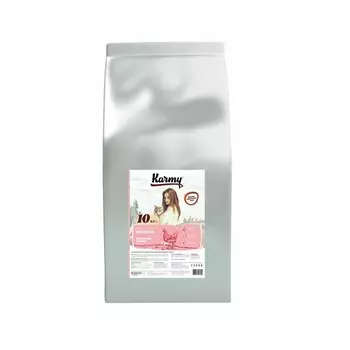 Karmy Delicious полнорационный сухой корм для кошек привередливых в питании, с курицей - 10 кг повседневный премиум низкозерновые для взрослых с курицей мешок Российский корм 1 уп. х 1 шт. х 10 кг