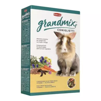 Корм Padovan Grandmix coniglietti для кроликов комплексный основной - 3 кг повседневный премиум для взрослых Импортный корм 1 уп. х 1 шт. х 3 кг