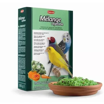 Корм Padovan Melange vegetable для птиц дополнительный с овощами - 300 г повседневный премиум для взрослых Импортный корм 1 уп. х 1 шт. х 0.3 кг