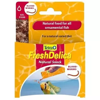 Корм Tetra FreshDelica Bloodworms мотыль в желе - 48 г повседневный Германия 1 уп. х 1 шт. х 0.048 кг