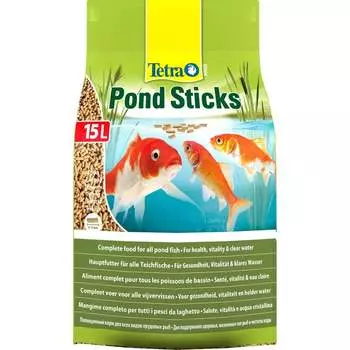 Корм Tetra Pond Sticks для прудовых рыб в палочках - 15 л повседневный Импортный корм 1 уп. х 1 шт. х 1.68 кг