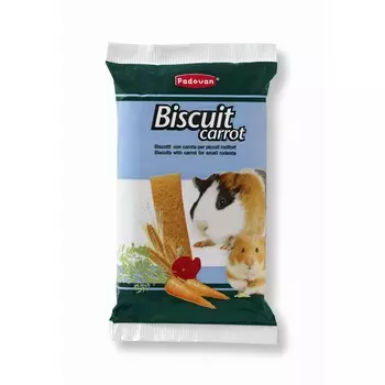 Лакомство бисквиты Padovan Biscuit carrot для грызунов морковные - 30 г для взрослых Италия 1 уп. х 1 шт. х 0.03 кг